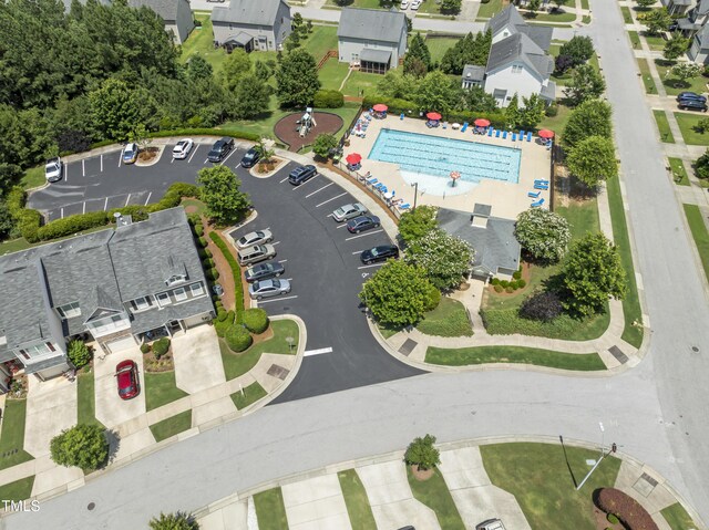 100 Beaconwood Ln, Holly Springs, NC 27540 - bird's eye view of a pool area