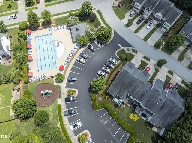 100 Beaconwood Ln, Holly Springs, NC 27540 - aerial overview of property's location with a pool area