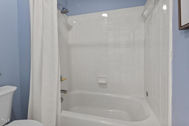3 White Ash Dr, Durham, NC 27712 - full bathroom featuring toilet and shower / bathtub combination with curtain