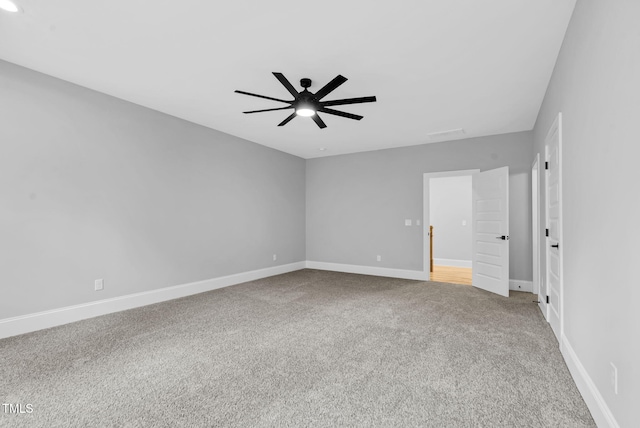 5504 Earle Rd, Raleigh, NC 27606 - carpeted empty room with ceiling fan and baseboards