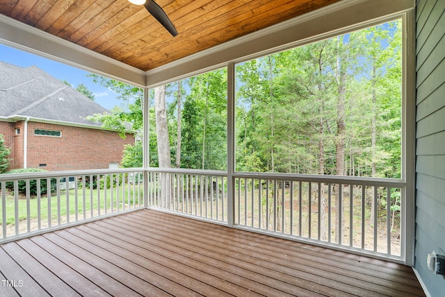 5504 Earle Rd, Raleigh, NC 27606 - deck with a ceiling fan