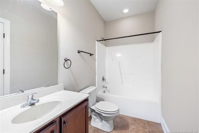427 Georgetown Cir, Fayetteville, NC 28314 - full bath with vanity, toilet, and shower / tub combination
