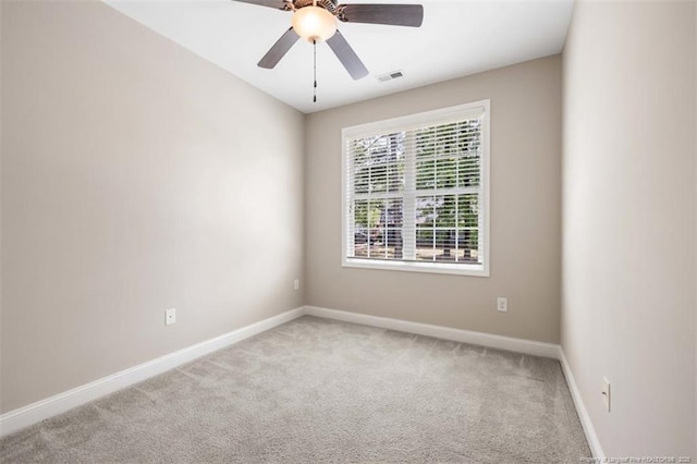 427 Georgetown Cir, Fayetteville, NC 28314 - unfurnished room featuring light carpet, baseboards, and ceiling fan