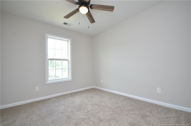 479 Broad Dr, Raeford, NC 28376 - unfurnished room with carpet floors, baseboards, and ceiling fan