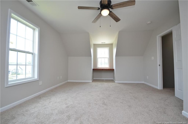 479 Broad Dr, Raeford, NC 28376 - additional living space featuring carpet, vaulted ceiling, and baseboards