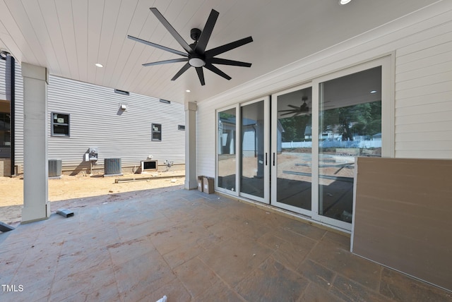 1225 Dixie Trl, Raleigh, NC 27607 - view of patio / terrace featuring ceiling fan
