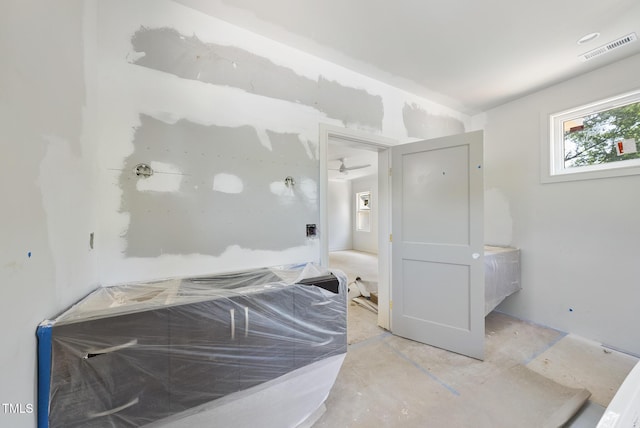 1225 Dixie Trl, Raleigh, NC 27607 - bathroom featuring unfinished concrete flooring