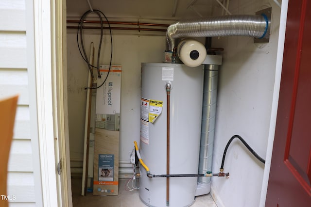 2204 Caroline Dr, Durham, NC 27705 - utility room featuring water heater