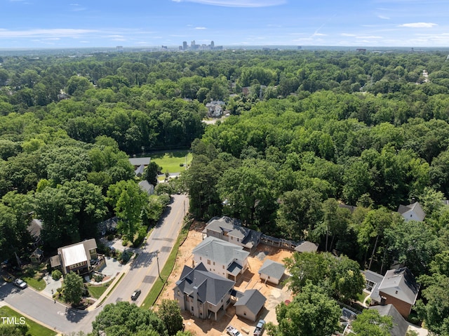 1221 Dixie Trl, Raleigh, NC 27607 - drone / aerial view of a heavily wooded area