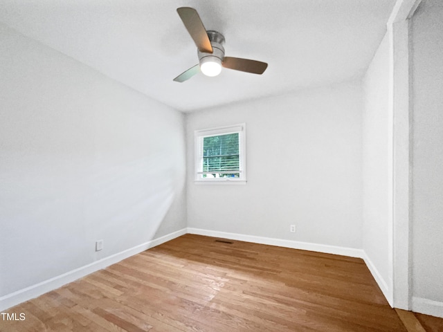 1311 Meadow Ln, Chapel Hill, NC 27516 - empty room featuring light wood-style flooring, ceiling fan, and baseboards