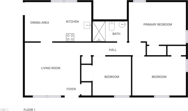 1311 Meadow Ln, Chapel Hill, NC 27516 - floor plan / room layout