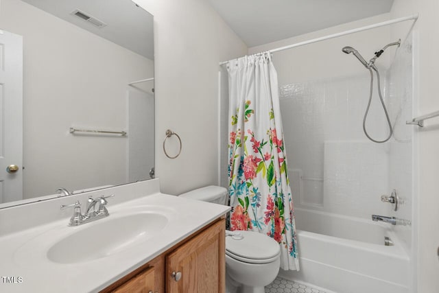 1406 Pebble Creek Xing, Durham, NC 27713 - bathroom featuring vanity, shower / tub combo, and tile patterned flooring