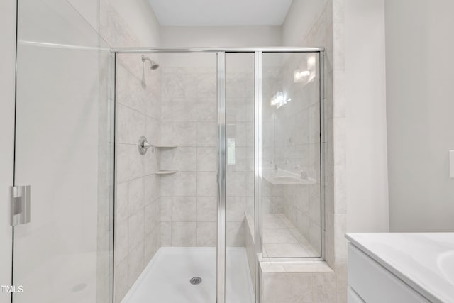 656 Barneswyck Dr, Fuquay Varina, NC 27526 - full bathroom featuring vanity and a shower stall