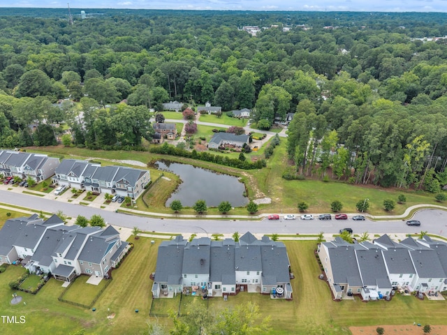 656 Barneswyck Dr, Fuquay Varina, NC 27526 - aerial overview of property's location with a nearby body of water and nearby suburban area