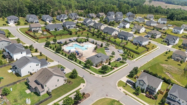 509 Holden Forest Dr, Youngsville, NC 27596 - aerial perspective of suburban area with a pool area
