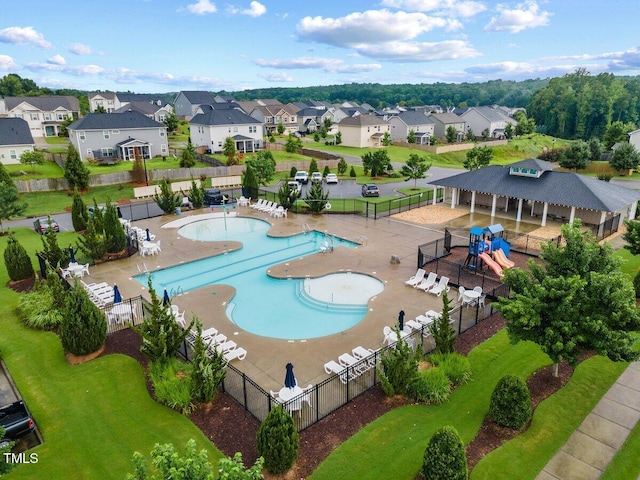 509 Holden Forest Dr, Youngsville, NC 27596 - aerial perspective of suburban area with a pool
