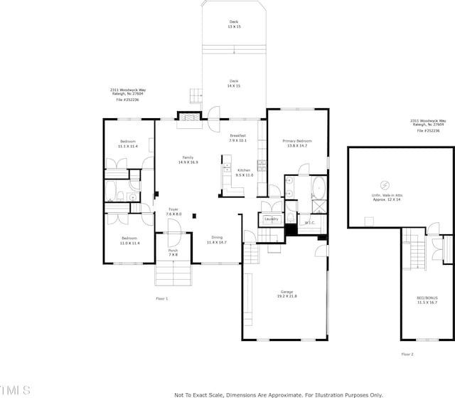 2311 Woodwyck Way, Raleigh, NC 27604 - view of room layout