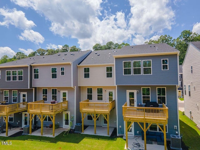 1359 Chowan Ave, Durham, NC 27713 - back of property featuring a patio area and a yard