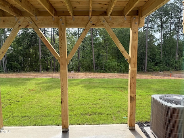 1359 Chowan Ave, Durham, NC 27713 - view of green lawn featuring a forest view