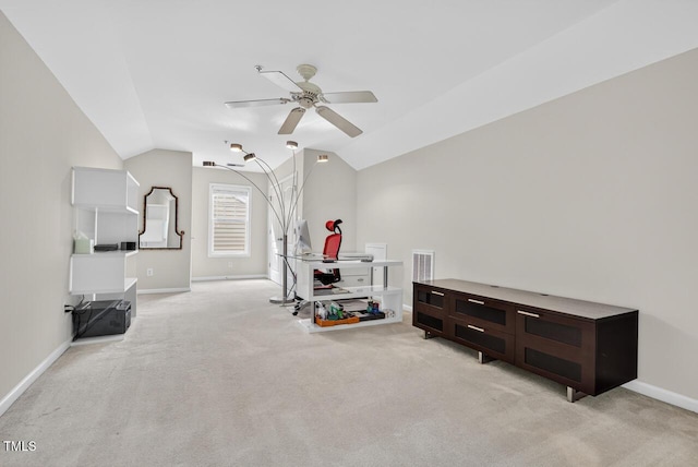 117 Sonoma Way, Chapel Hill, NC 27516 - additional living space featuring a ceiling fan, light colored carpet, and vaulted ceiling