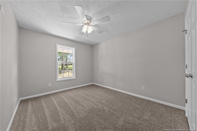107 Beaumont Ct, Raeford, NC 28376 - unfurnished room with ceiling fan, carpet floors, a textured ceiling, and baseboards