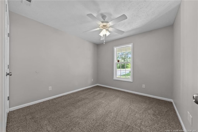 107 Beaumont Ct, Raeford, NC 28376 - carpeted spare room featuring a ceiling fan, a textured ceiling, and baseboards