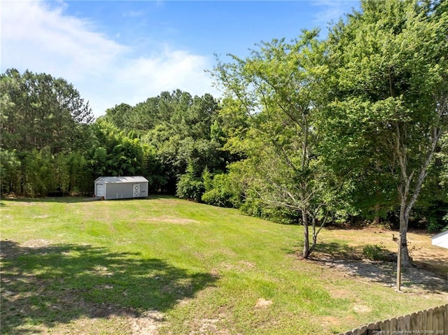 107 Beaumont Ct, Raeford, NC 28376 - view of green lawn featuring a forest view