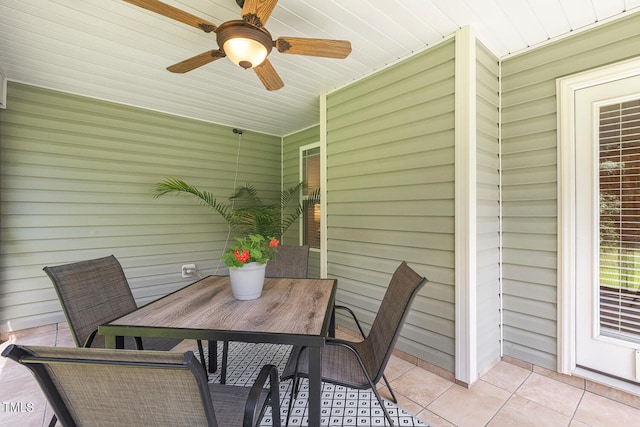 131 Abacos Ct, Clayton, NC 27520 - view of patio with outdoor dining space and a ceiling fan