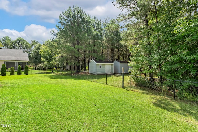 131 Abacos Ct, Clayton, NC 27520 - view of yard featuring a storage unit