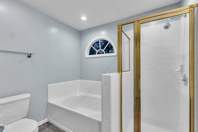 8 Great Oak Ct, Durham, NC 27713 - bathroom featuring a bath, a stall shower, and recessed lighting