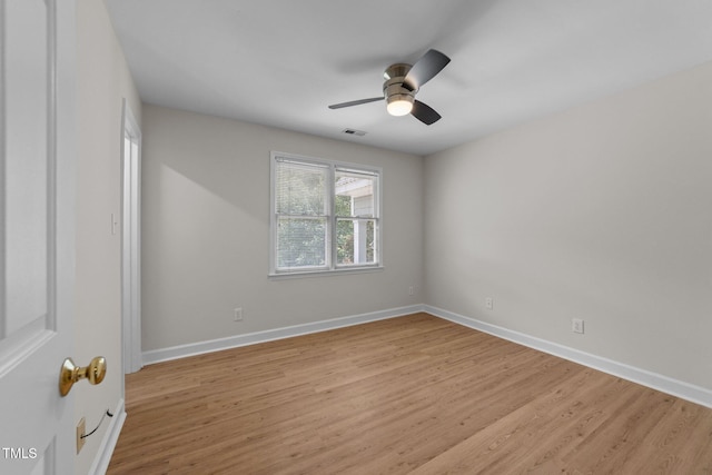 6008 Chittim Ct, Raleigh, NC 27616 - unfurnished room featuring light wood-style flooring, baseboards, and ceiling fan
