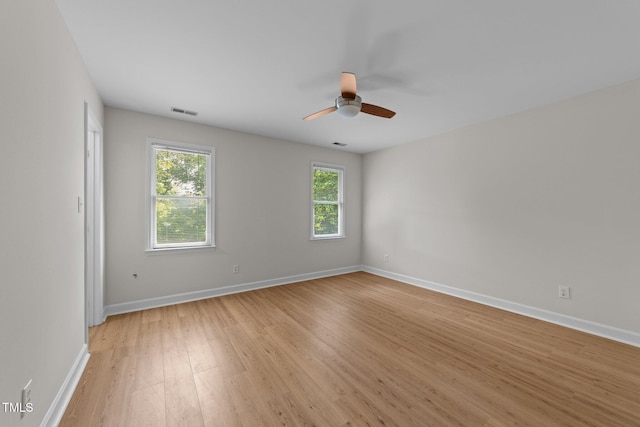 6008 Chittim Ct, Raleigh, NC 27616 - unfurnished room with a ceiling fan, light wood-style floors, and baseboards