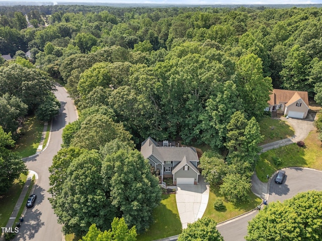 6008 Chittim Ct, Raleigh, NC 27616 - aerial view of property's location with a heavily wooded area