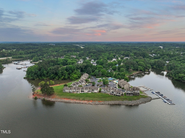 65 The Moorings Unit 65, Clarksville, VA 23927 - aerial view of a heavily wooded area and a large body of water