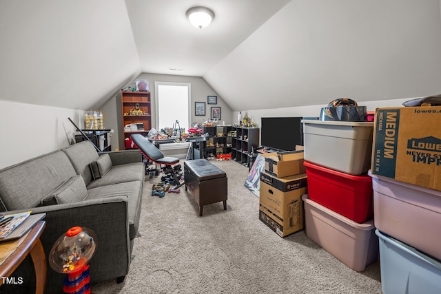 45 Chaucer Ct W, Zebulon, NC 27597 - carpeted living area with lofted ceiling