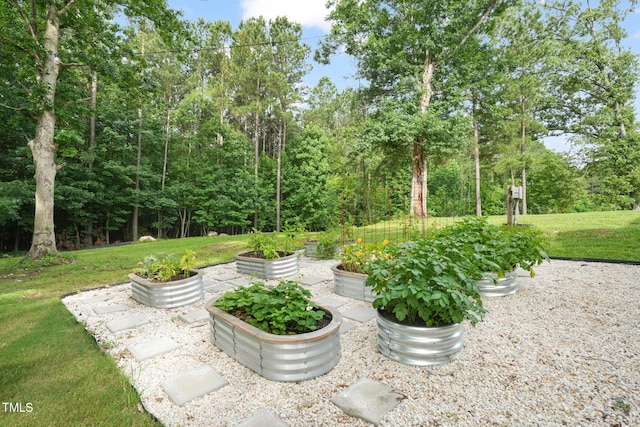 947 Weatherby Ln, Creedmoor, NC 27522 - view of green lawn featuring a vegetable garden