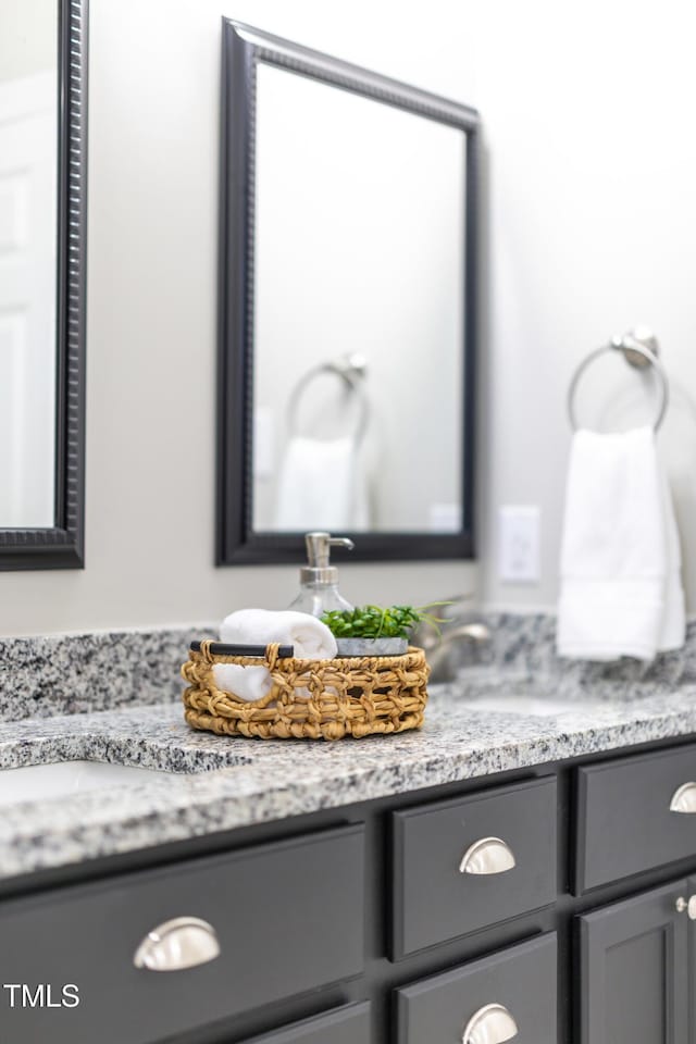 317 Hunters Creek Dr, Goldsboro, NC 27534 - bathroom with double vanity