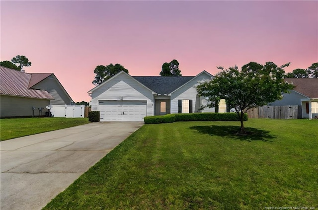 604 S Buckeye Dr, Raeford, NC 28376 - view of front of home featuring concrete driveway and an attached garage