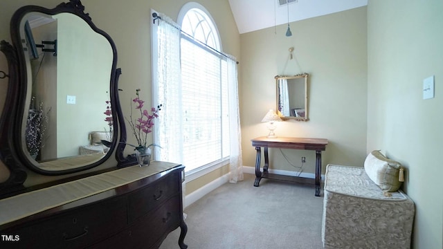 12037 Deer Run, Raleigh, NC 27614 - interior space with carpet, healthy amount of natural light, and vaulted ceiling