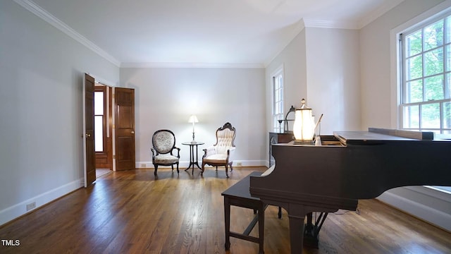 12037 Deer Run, Raleigh, NC 27614 - living area with wood finished floors and ornamental molding