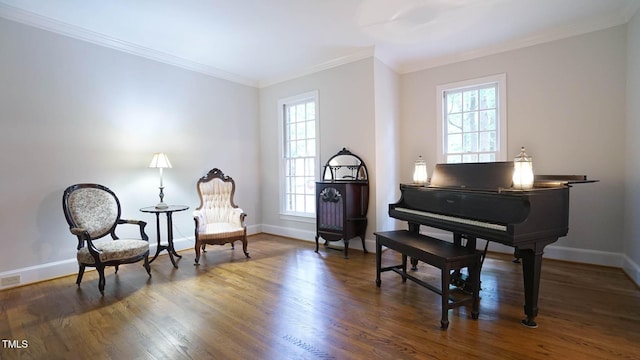 12037 Deer Run, Raleigh, NC 27614 - living area featuring ornamental molding and wood finished floors