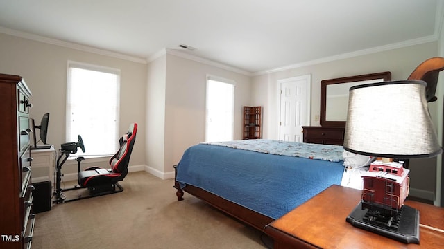 12037 Deer Run, Raleigh, NC 27614 - bedroom with ornamental molding and carpet floors
