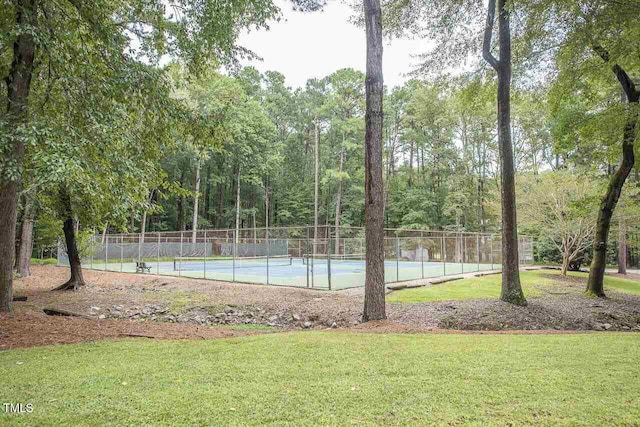 12037 Deer Run, Raleigh, NC 27614 - view of pool featuring a tennis court