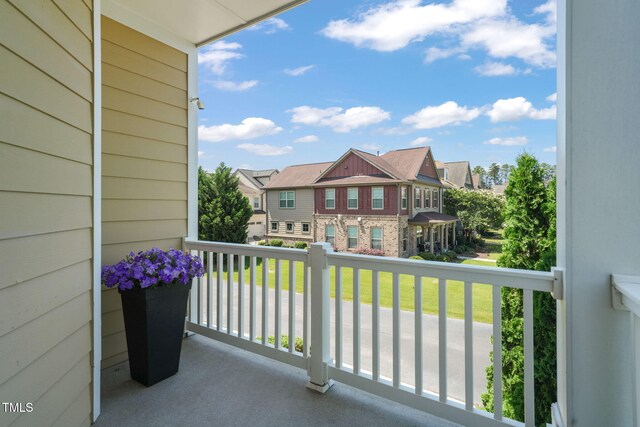 9141 Falkwood Rd, Raleigh, NC 27617 - balcony featuring a residential view