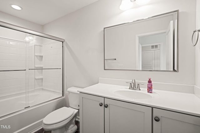 9141 Falkwood Rd, Raleigh, NC 27617 - full bathroom with vanity and enclosed tub / shower combo