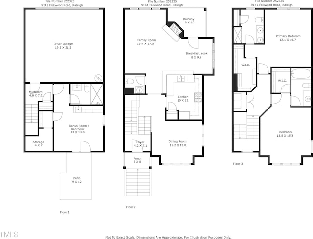 9141 Falkwood Rd, Raleigh, NC 27617 - view of property floor plan