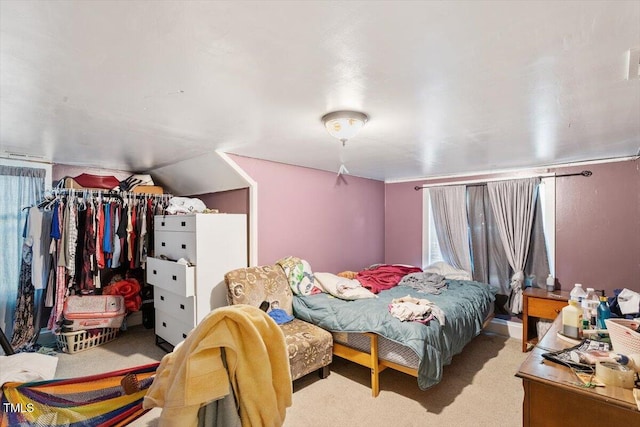 506 Currin St, Durham, NC 27703 - bedroom featuring carpet flooring and lofted ceiling