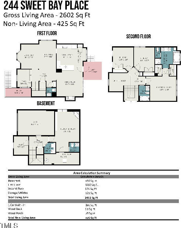 244 Sweet Bay Pl, Carrboro, NC 27510 - home floor plan