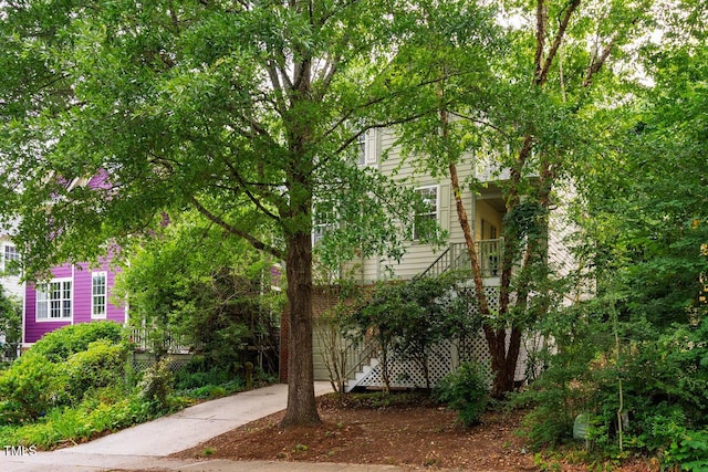 244 Sweet Bay Pl, Carrboro, NC 27510 - view of property exterior featuring stairs and driveway