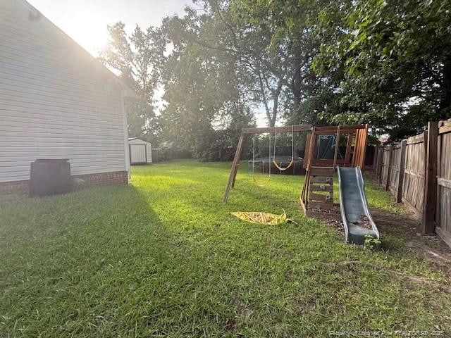 5516 Hall Glen Dr, Hope Mills, NC 28348 - view of yard with a playground